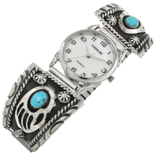 Uhrband Silber Bear Paw Türkis