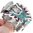 Uhrspange Silber Thunderbird Chip Inlay