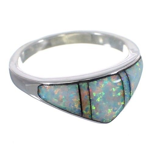 Ring Silber Opal-Inlay ZUNI