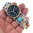 Uhrband Silber/Gold Türkis/Koralle